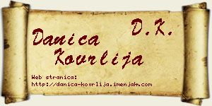 Danica Kovrlija vizit kartica